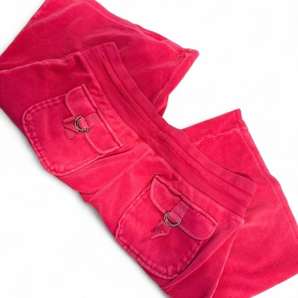 Mossimo Denim Pants - Y2K 2000s style red cargo shorts with pockets